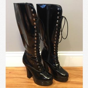Tall Lace-Up Boots